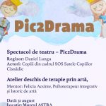 Asociația Alumnus Club organizează un atelier de terapie prin artă, alături de spectacolul și expoziția copiilor participanți în cadrul proiectului Pic2Drama
